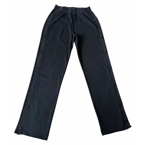 ALO YOGA  Courtside Tearaway Snap Pants Medium Black - Picture 2 of 9